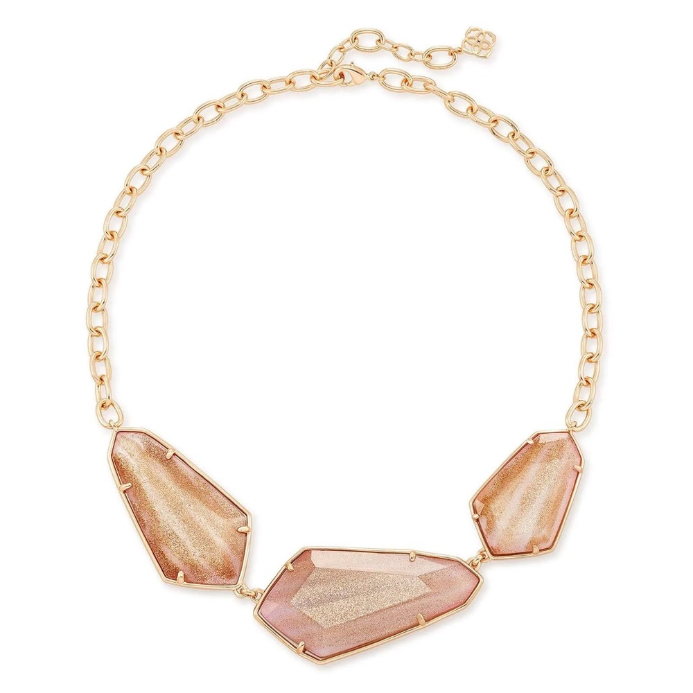 Kendra Scott Gold and Pink Geometric Necklace
